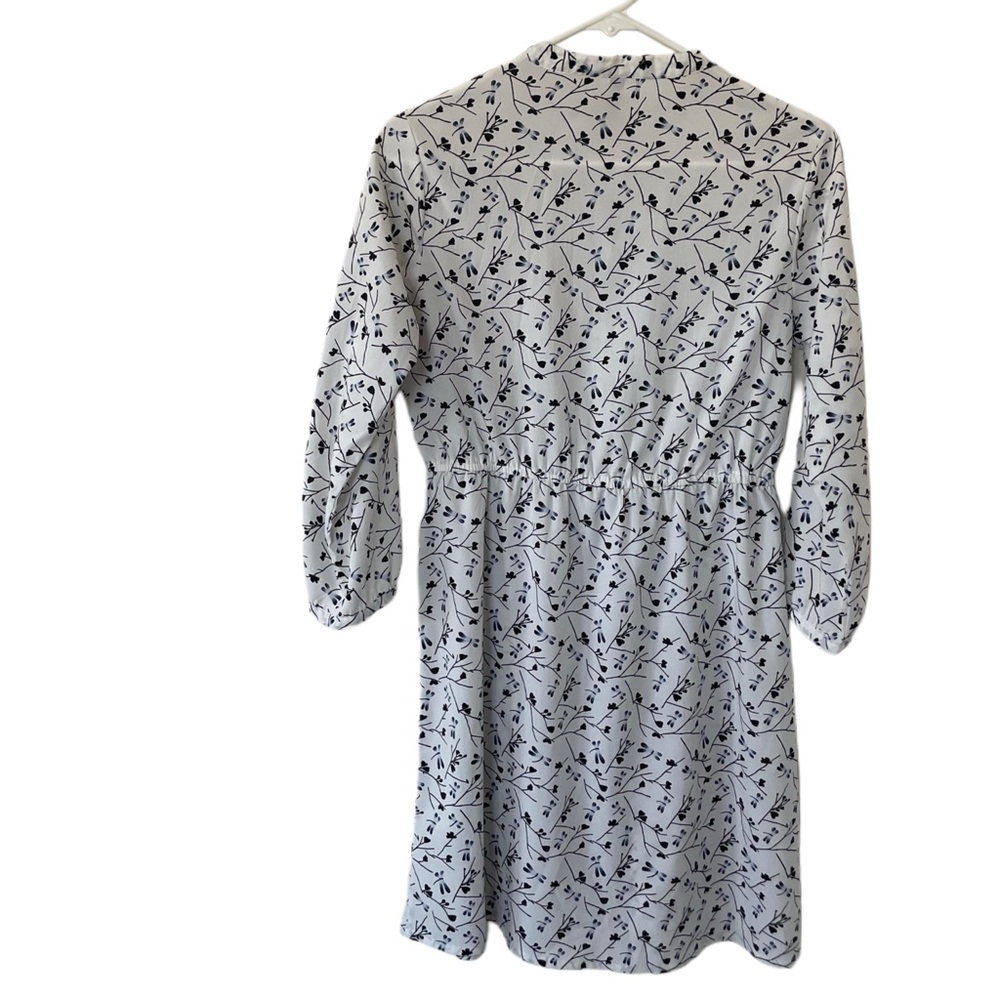 ⭐ Hey! Dragonfly Print Cuffed Half-Sleeve Dress - Picture 7 of 7